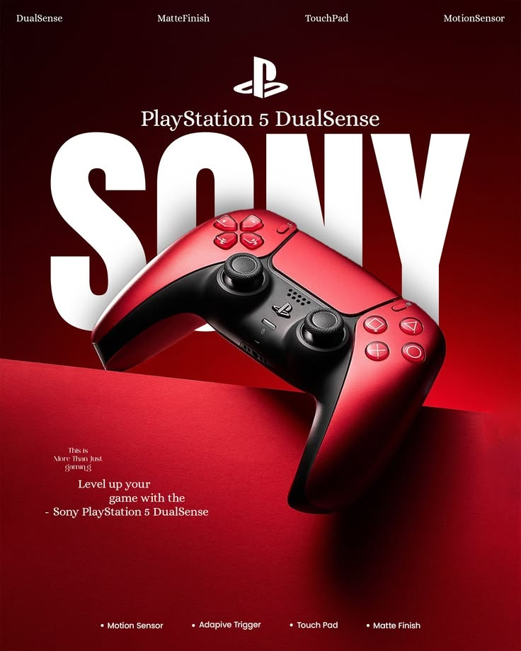 Sony PS5 DualSense Controller Tech Poster